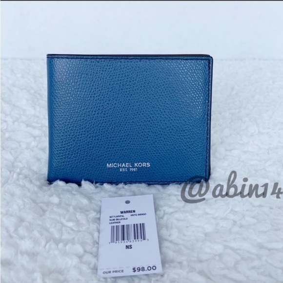 NWT Michael Kors Slim Billfold Leather Wallet - Picture 7 of 9